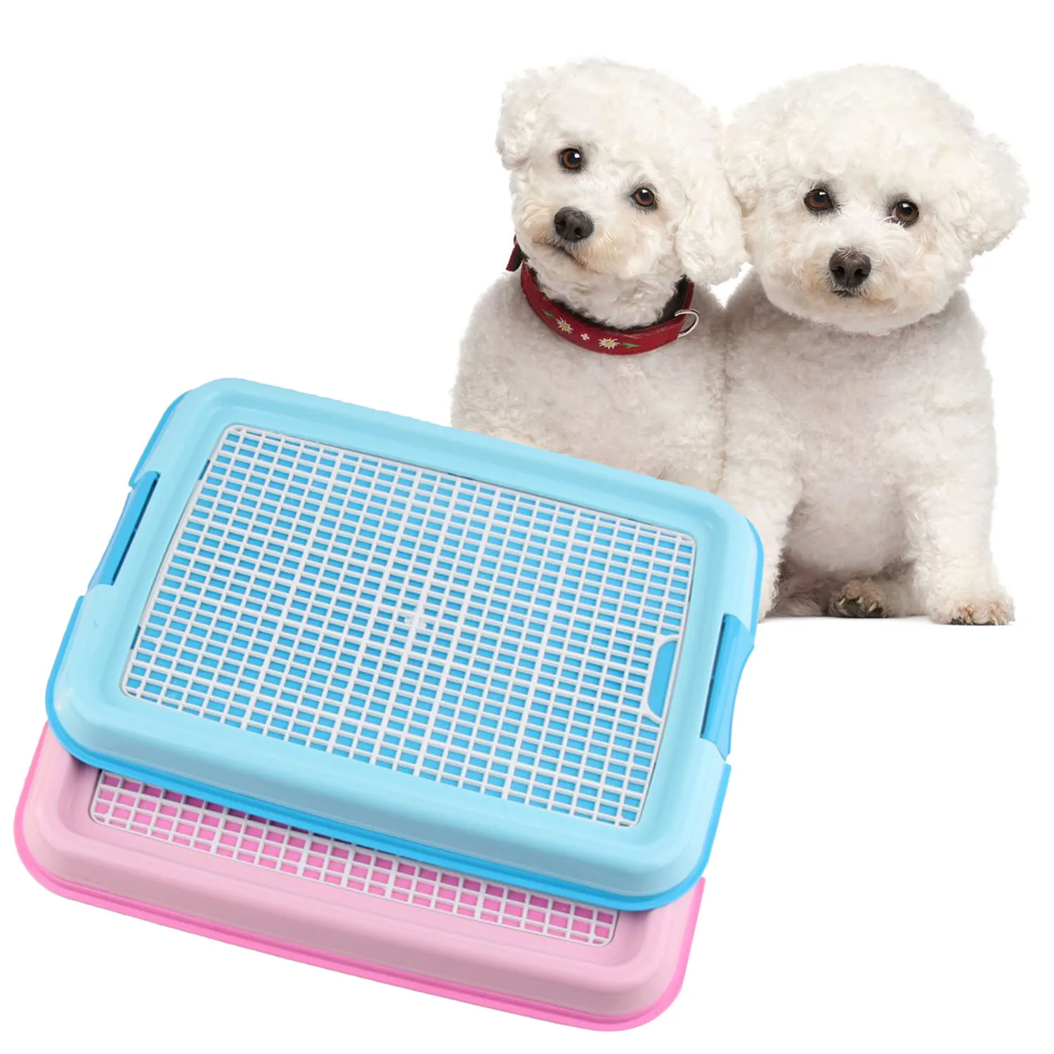 Detachable Plastic Pet Mesh Potty Toilet Training Tray for Small Medium