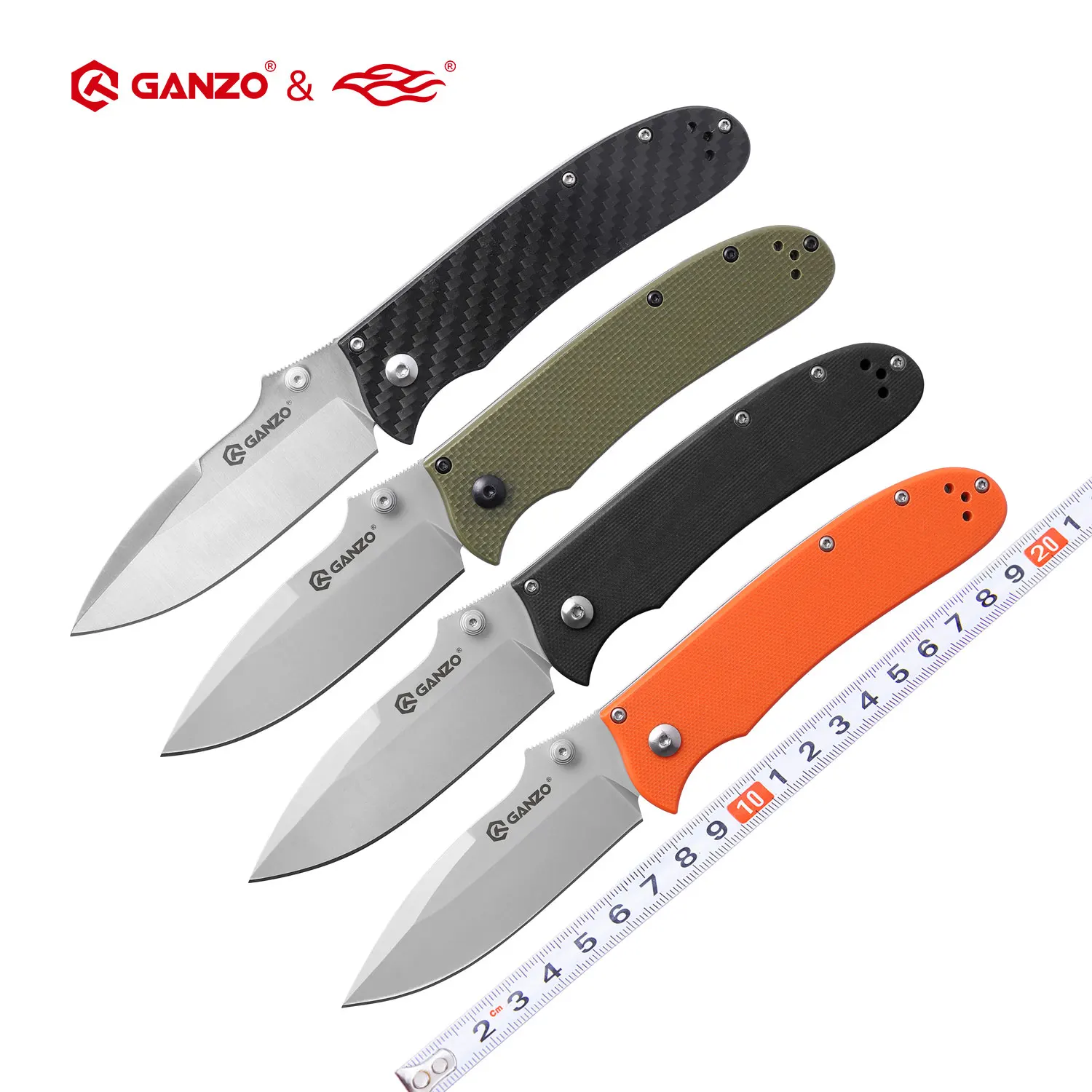 Складной нож Ganzo Firebird G704 тактический карманный клинок из стали 440с и рукояткой G10