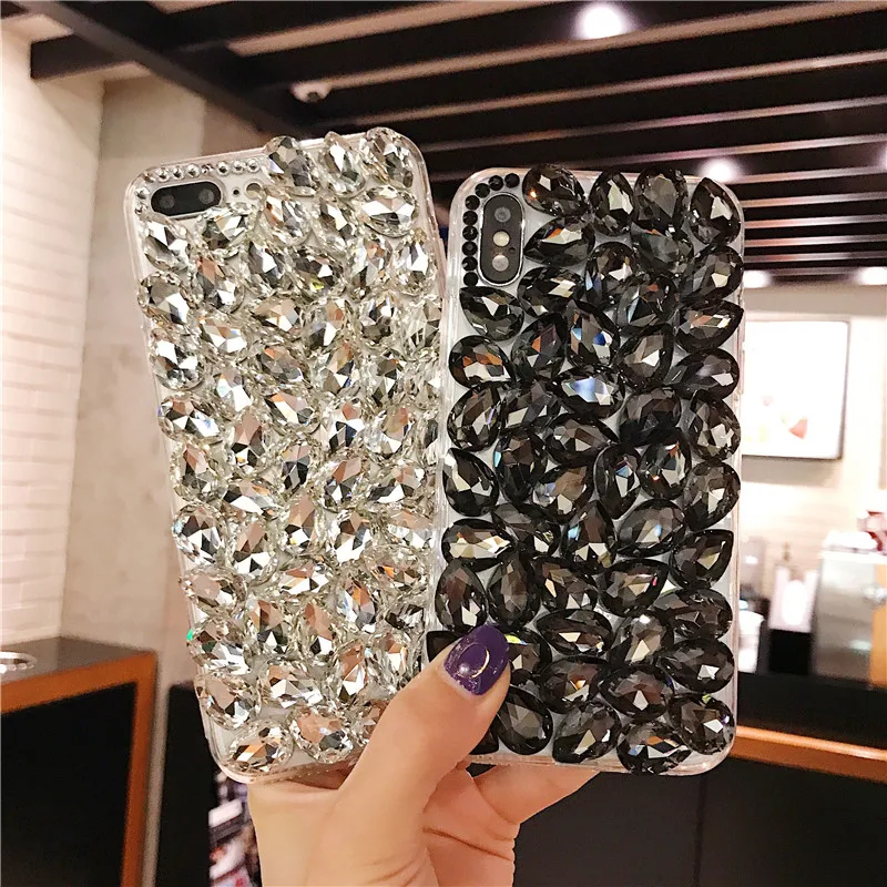 Fashion Bling Rhinestone Crystal Diamond Soft Phone Case Cover For