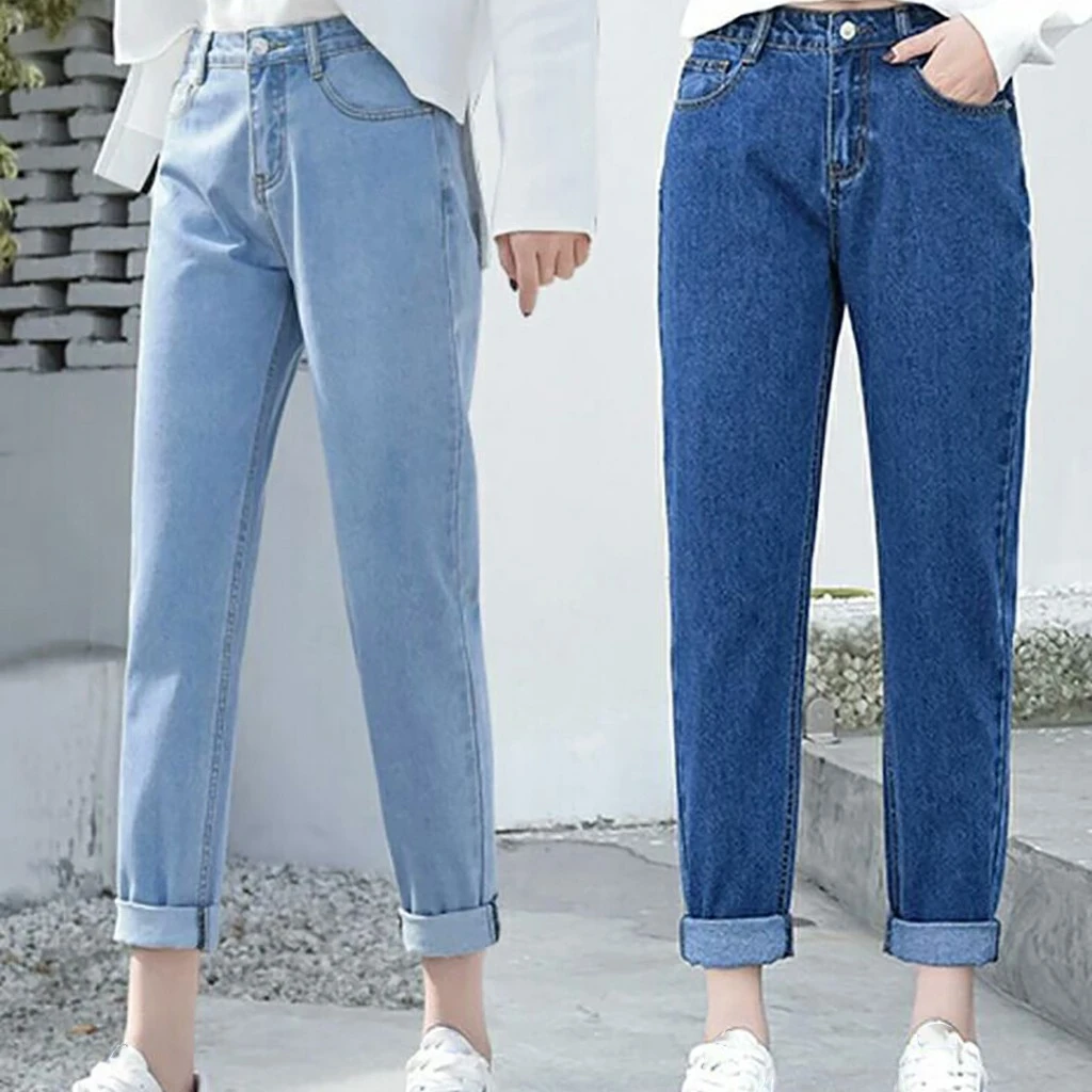 Yeni Bayanlar Kot Ince Kalem Pantolon Eski Anne Yuksek Bel Mavi Gunluk Kot Tam Boy Pantolon Gevsek Kovboy Pantolon Kot Kadin L42 Jeans Aliexpress