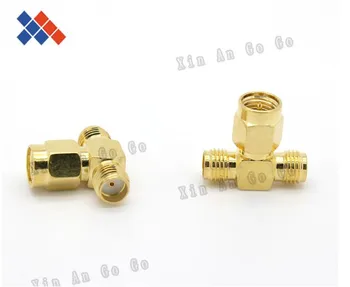 

10PCS SMA adapater SMA Plug male to 2 SMA Jack female adapter 3 way connector