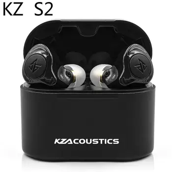 

KZ S2 1DD+1BA Hyrbid HiFi TWS True Wireles Bluetooth 5.0 In Ear Monitor with Realtek 8763 Noise Isolation Earphone Earbuds Z1 S1