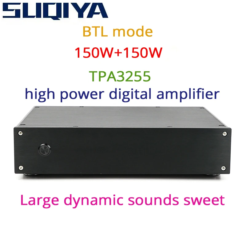 SUQIYA-150W+ 150 Вт цифровой усилитель мощности TPA3255 Высокая мощность чистый пост-сценический усилитель поддерживает XRL true balance вход