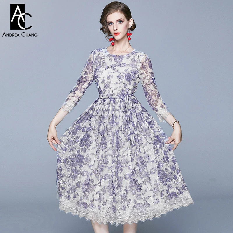 purple and white lace dress