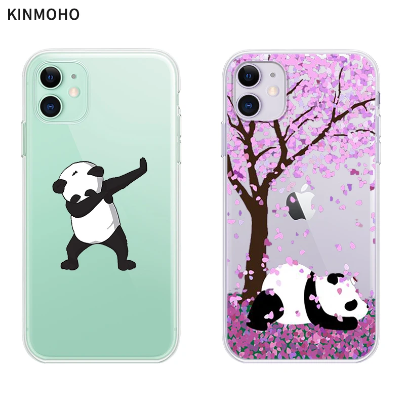 

Panda Soft Silicone Case For iPhone XR X 11 Pro XS MAX Woman Crystal Phone Cover Case For iPhone 7 8 Plus 6s 6 Coque 5 5s SE