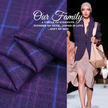 

19 Autumn Winter New 145cm Width 80%wool 20%viscose Fabric for Women Coat Worsted Spinning Cloth Diy Sewing Free Shipping Sale