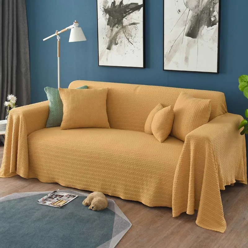 

Candy Color Home Furniture Armrest Chair Sofa Blankt Protector Case for Chaise Longue Slipcover Pet Mattress