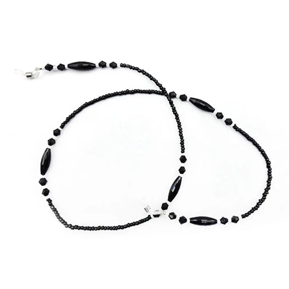 

Black Acrylic Beads Eyeglass Chains Anti-slip Chains Eyewear Cord Holder Neck Strap Reading Glasses Rope