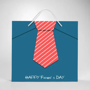 

10pcs/lot New Developed Necktie Design Cardboard Paper Shopping Bag Paper Gift Bag For Father's Day Gift Packaging