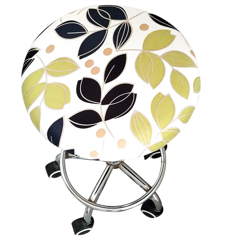 Мягкий круглый чехол для стула, эластичный чехол для сиденья, домашний чехол для кресла, круглый стул, барный стул с цветочным принтом - Цвет: B20