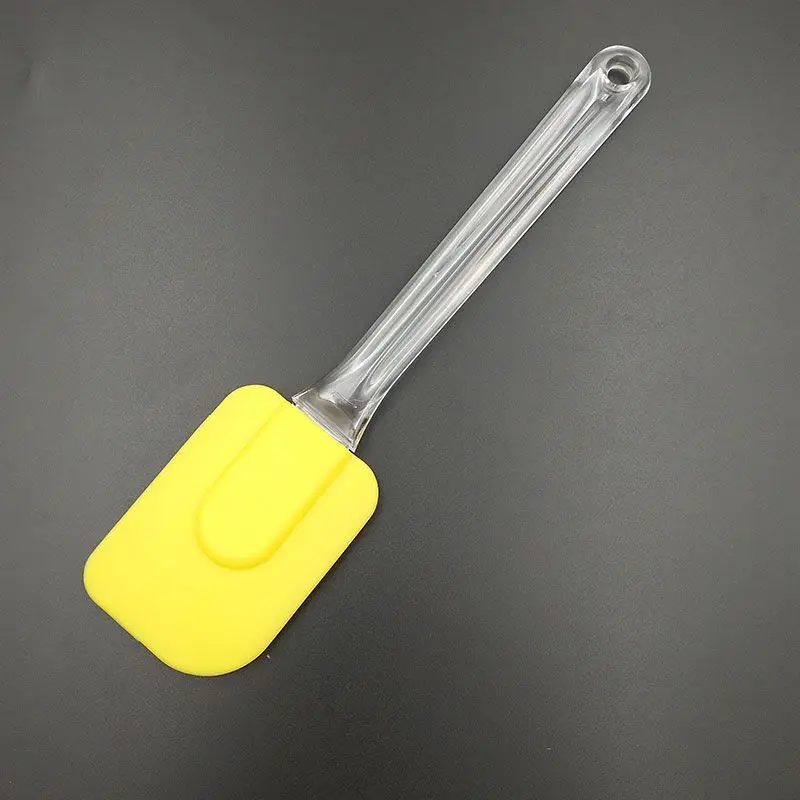 1pcs yellow Инструменты для выпечки, лопатка для торта, лопатка для выпечки, совок для выпечки, скребок для крема, крема, миксер, Миксер Для Мороженого, кухонный силиконовый лопатка для крема - Цвет: 1pcs yellow