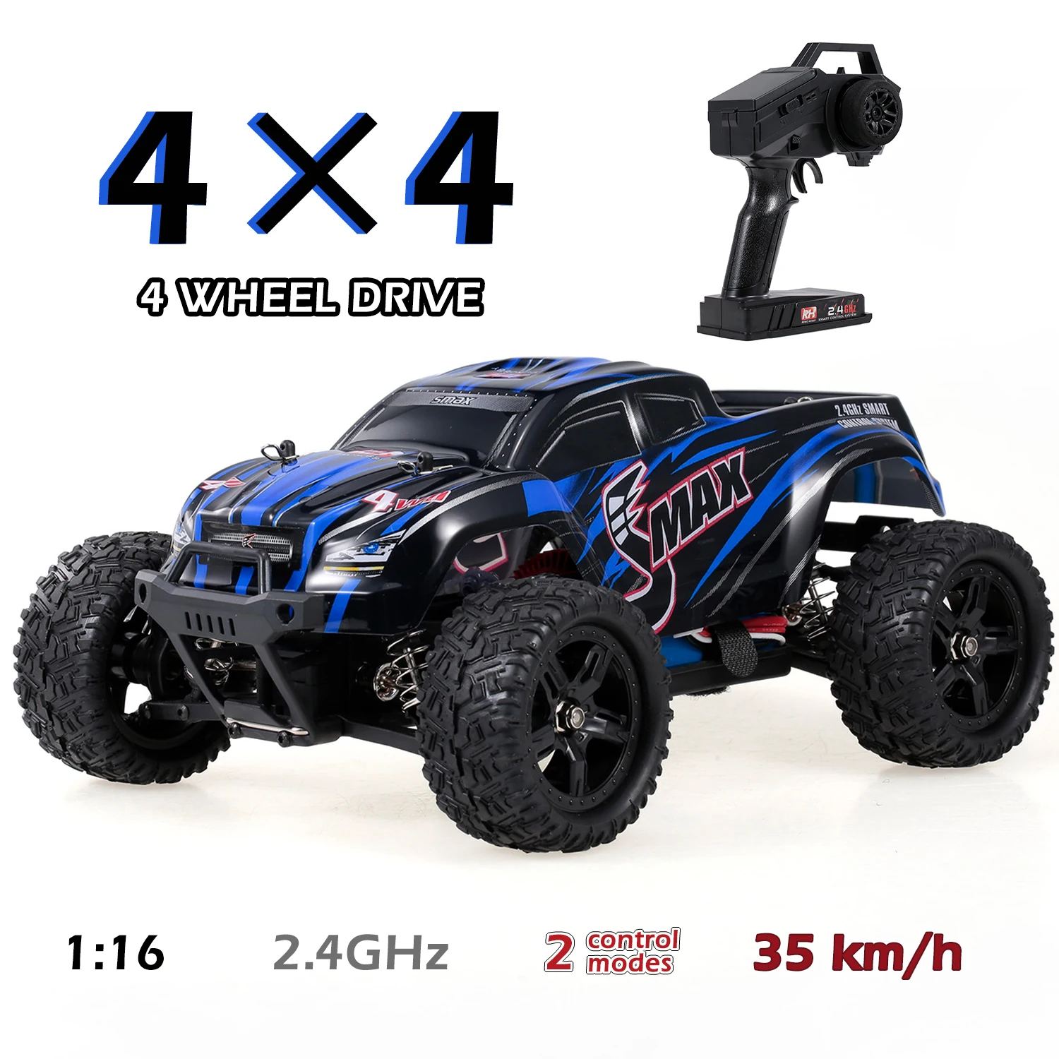 

REMO 1631 1651 1/16 2.4 GHz 35km/h Racing RC Car 4WD Big Foot Truck Remote Control Off Road Car RTR Toys for Kids Christmas Gift