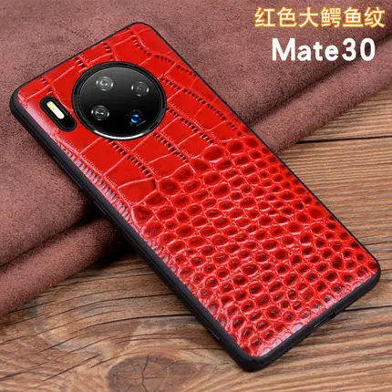 Модные крокодиловые аксессуары для телефонов, чехол для huawei mate 30, тонкая задняя защитная оболочка для huawei mate 30 Pro 30Pro - Цвет: 2