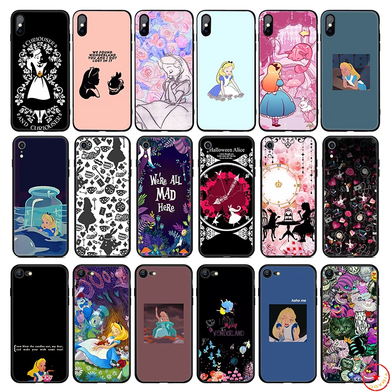 Мягкий силиконовый чехол для телефона Alice in Wonderland iPhone 11 Pro Xs Max X или 10 8 7 6 6S Plus 5 5S SE Xr