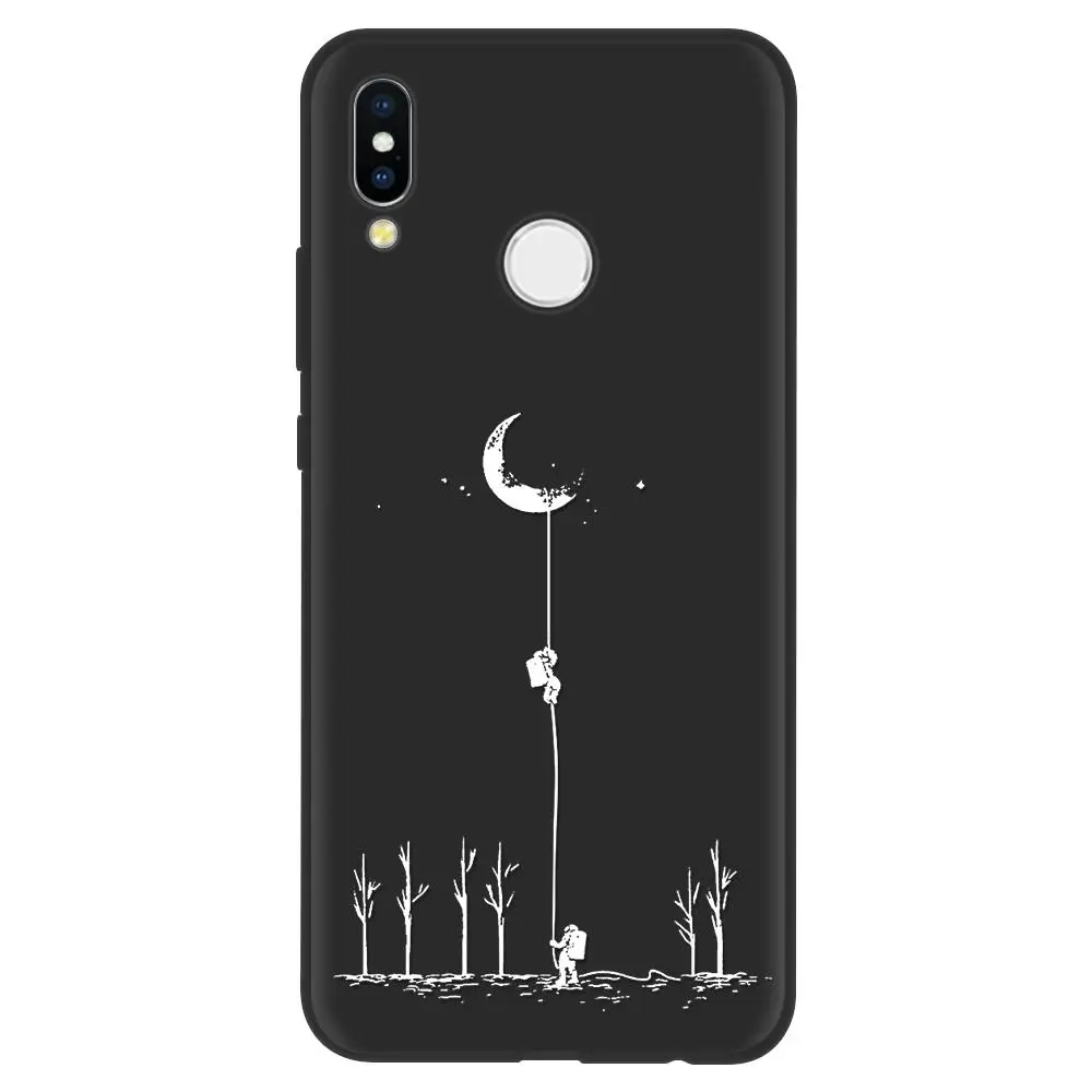 Астронавт черный чехол ТПУ для huawei mate 20 30 10 Lite Pro Funda для huawei P20 P30 Pro P Smart P8 P10 P9 Lite чехол s - Цвет: 1yue2ren