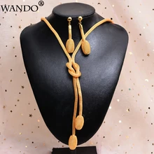 WANDO модные эфиопские новые комплекты украшений из бусин ожерелья/клипсы золото Африка невесты Свадебный хабеша Эритрея подарок