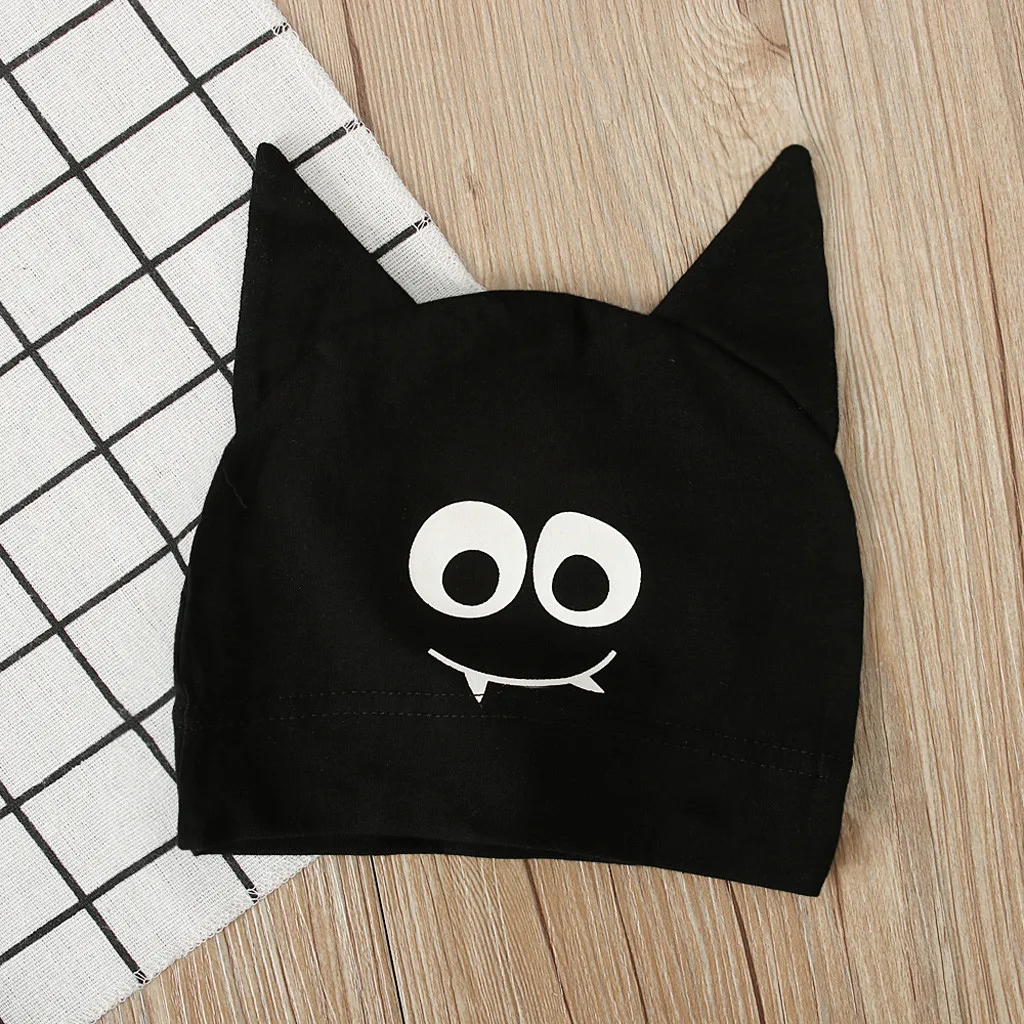 2019 Halloween Newborn Baby clothing Toddler Baby Boys Girls Halloween Bat Cosplay Costume Long Sleeve Romper Hat Outfits Set