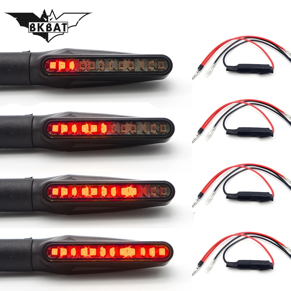 ZXD-003-HON-4PCS-000 Мигающий Мото Светодиодный стоп поворотник тормозной сигнал для cbr650f кафе гоночные фары honda goldwing gl1800 moto cicleta chopper - Цвет: ZXD-003-HON-4PCS-000