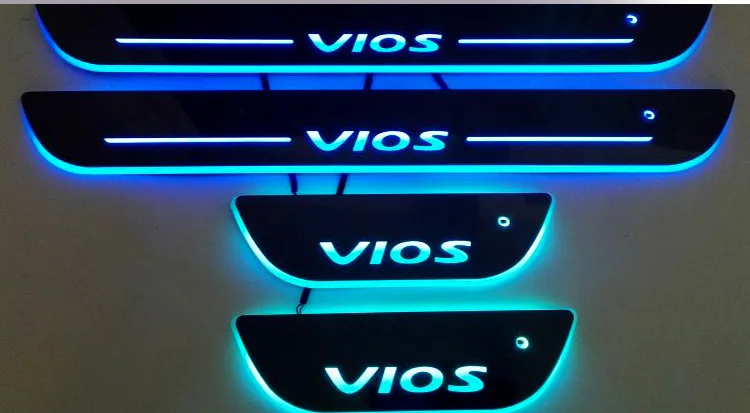 Подходит для Toyota Vios \ N не сломанная линия СВЕТОДИОДНЫЙ Красочный стример динамическая подсветка Руководство Добро пожаловать подсветка для подножки в комплекте