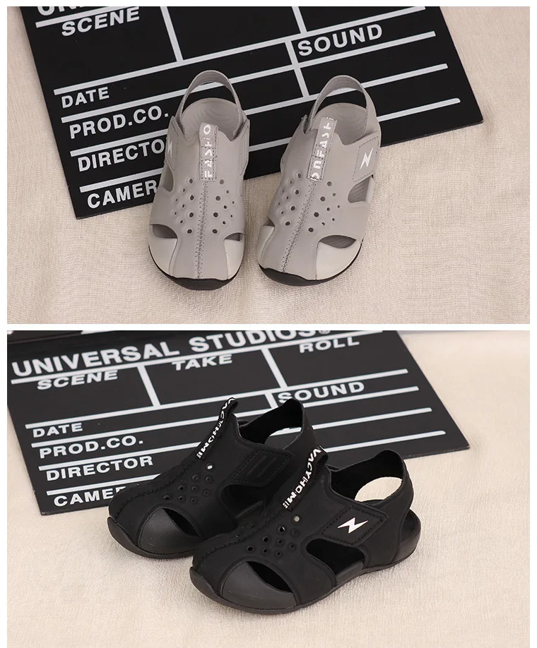 Meninos e Meninas Sapatos de Praia do Bebê Sapatos de Fundo Sandálias de Couro Verão Novos Fundo Macio Moda Toe Crianças 2020 22 macio sapatos de praia do bebê moda