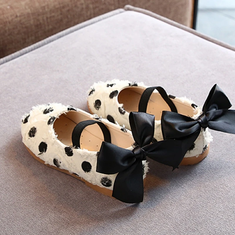 

Kids Infant Baby Girls Elegant Bowknot Dot Single Princess Wedding Shoes Toddler Girls Shoes For Girls Lace Shoes for 0-6Y Baby