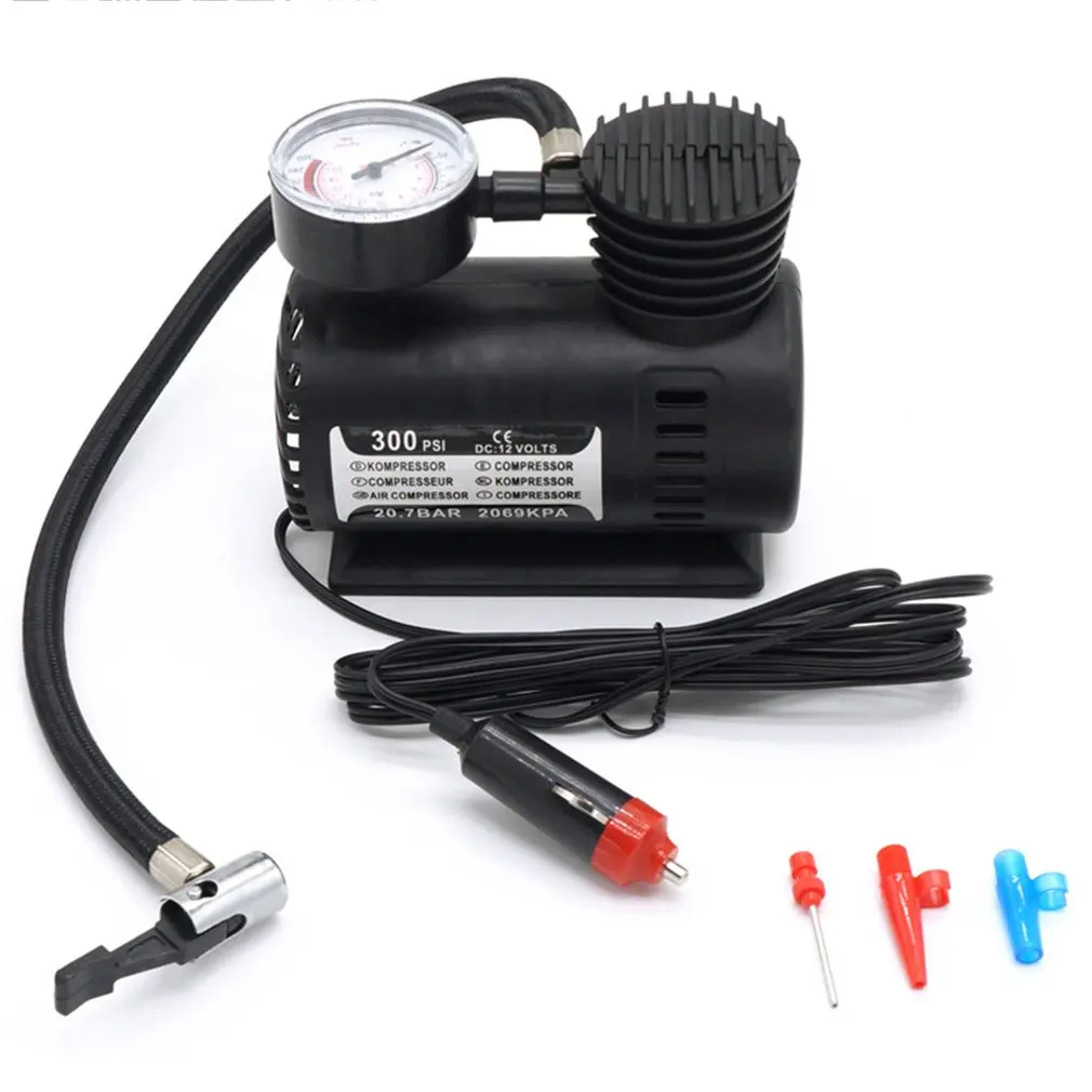 

компрессор автомобильный Air Compressor Electric Pump Automotive Vehicle Air Pump 300 PSI Tire Inflator Pump DC 12V Car Parts