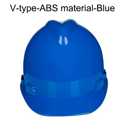 ABS Blue Защитный шлем, рабочая крышка, высокопрочный PE/ABS материал, строительные шлемы, защитная жесткая шляпа, Мужская Печать логотипа - Цвет: ABS Blue