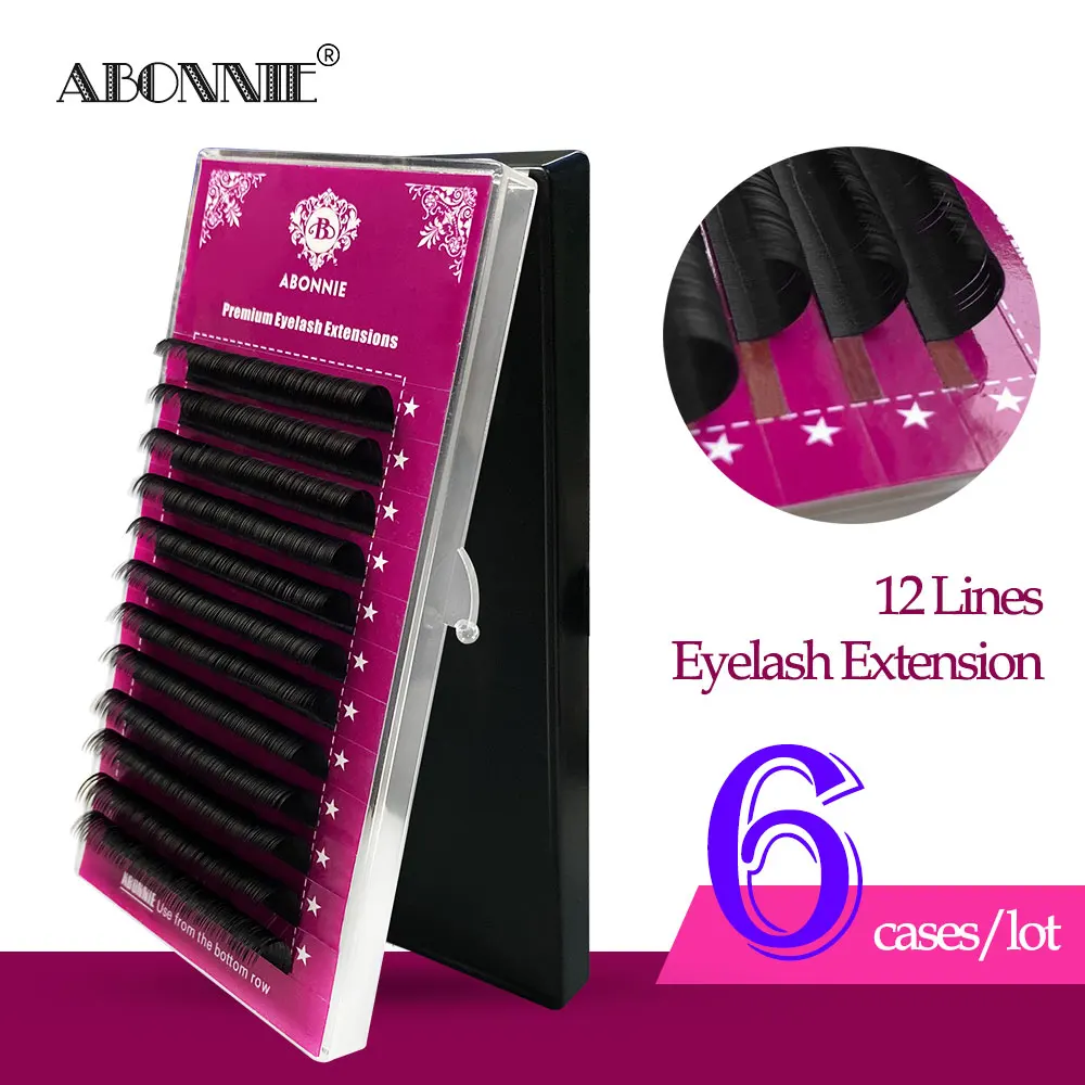 

High quality 6 Case C CC D 8-17 Cassic False Eyelashes Natural Faux Mink Individual Eyelash Extension Makeup Maquiagem Cilios
