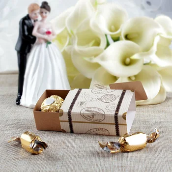 

Vintage Paper Favor Box Mini Suitcase Candy Gift Case for Travel Theme Party Wedding Birthday RT99