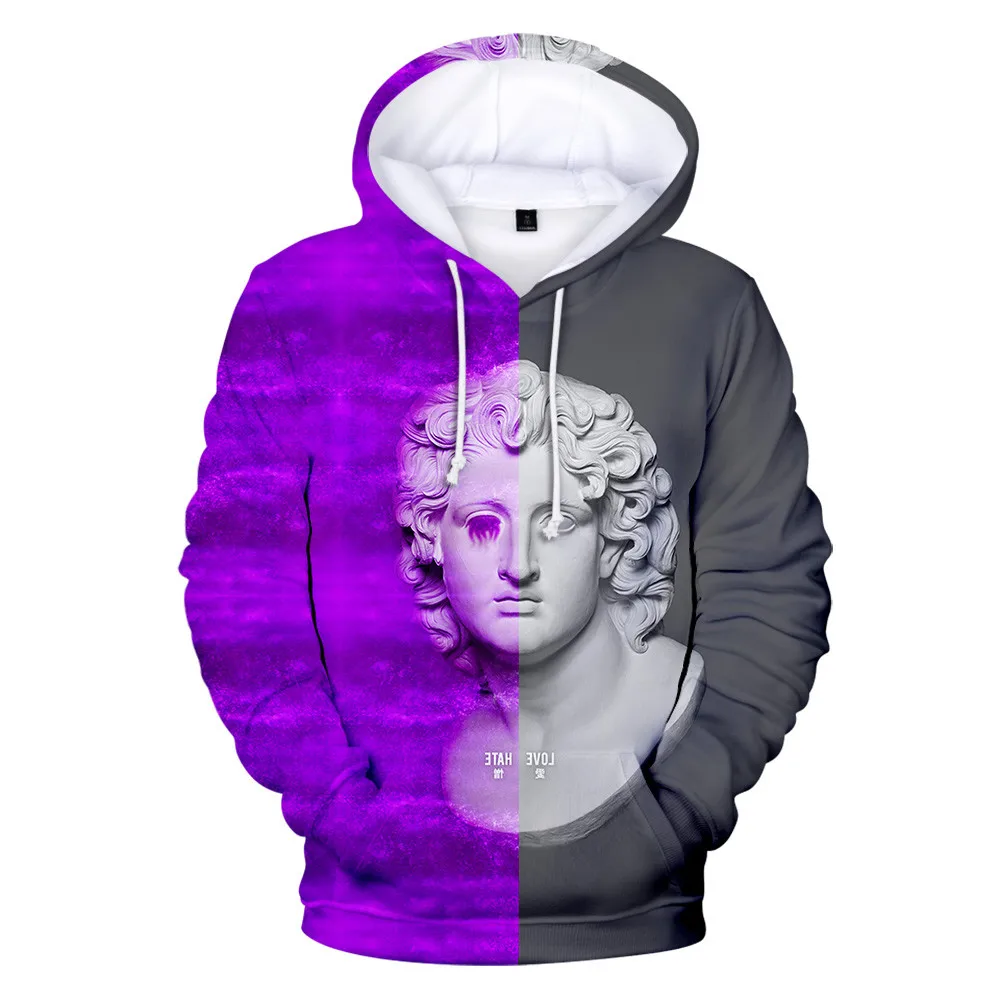 Vaporwave Sunset 3D Толстовка с капюшоном принтом Повседневная хипстерская уличная для