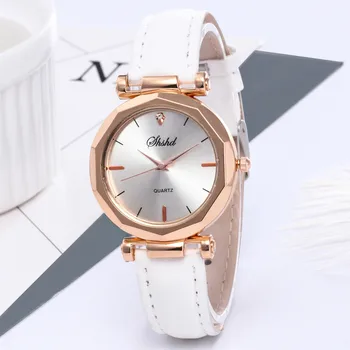 

Fashion Ladies Simple Watches Geneva Faux Leather Analog Quartz Wrist Watch Casual Watch Luxury Analog Quartz Crystal Wristwatch