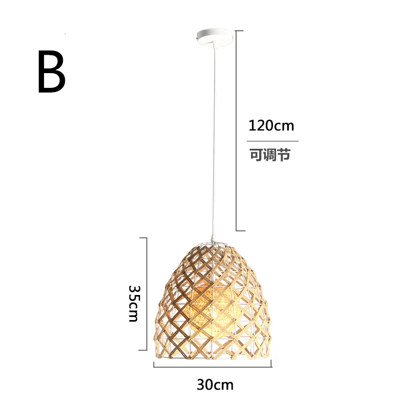 Птичье гнездо типа Конопляный шар художественная люстра столовая лампа барная лампа сферическая настольная лампа ротанговая тканая лампа