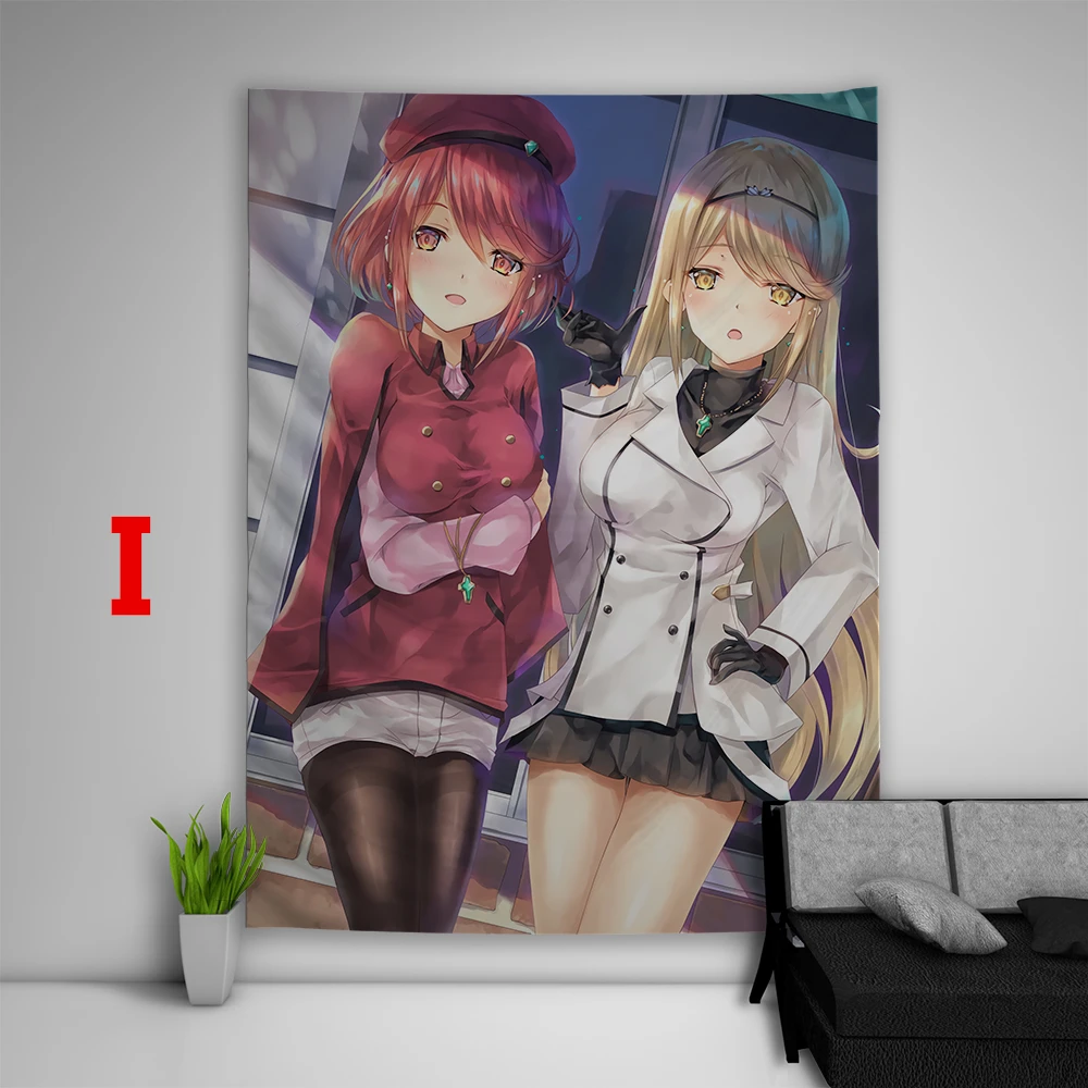 I Xenoblade Chronicles 2 Pyra Hikari Mythra гобелен художественный Настенный Чехол для дивана, стола, кровати, домашний декор, подарок в общежитии - Цвет: I