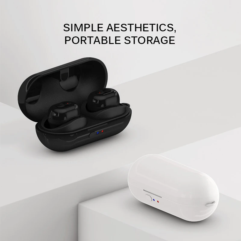 Длинные батареи HD стерео TWS Bluetooth V5.0 наушники, сенсорное управление беспроводные наушники смартфон Spor с микрофоном шумоизоляция