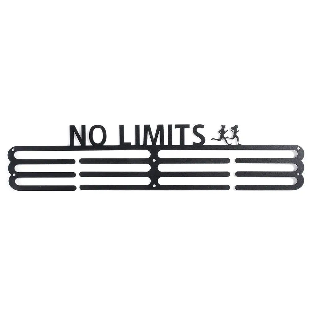 NO LIMITS Вешалка для медалей, держатель для спортивных медалей, Креативы, проволока из нержавеющей стали, вешалка для медалей, для бега, плавания, спортзала, подарок, Декор - Цвет: NO LIMITS