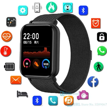 

Fashion Smart Watch Men Full Touch Fitness Tracker Blood Pressure Smart Clock Women Sports Smartwatch for Andriod IOS Phone