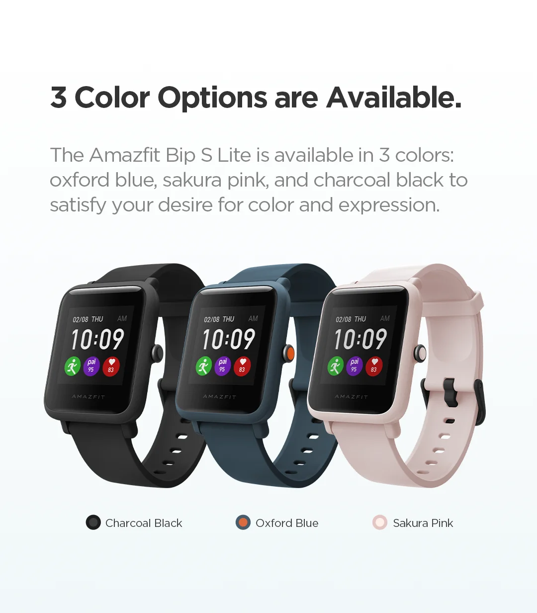 Amazfit Bip S Lite 5ATM Waterproof Sports Smartwatch