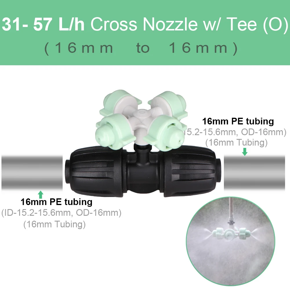 Hose Connector Irrigation Fittings 16mm PE Tubing Water Connecters Garden Irrigation Fittings 16mm x 3/8'' 1/4'' 1/8'' 6.0mm Pipe Coupling Adapter Reduced Joints
