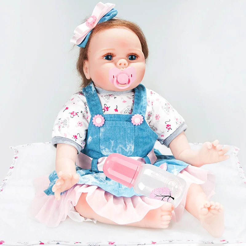 55 см реалистичные Reborn Baby Dolls милые модные ковбойские платье для кукол для принцессы, подарок на день рождения, игрушка для детей