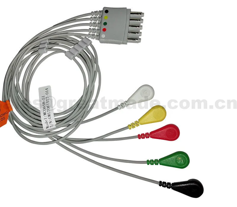 Ecg токовывод с 5lead оснастки для hp M1968A M1664A M1971A M1645A