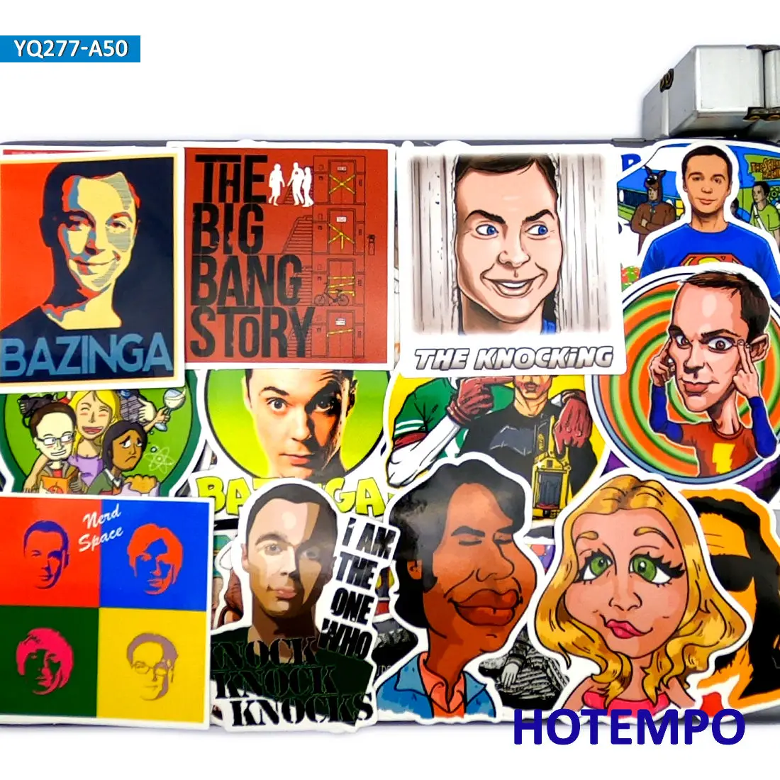 50pcs Big Bang Style US TV Series Funny Mix Laptop Phone Skateboard Stickers Pack for Kids Toys DIY Notebook Guitar Bike Sticker