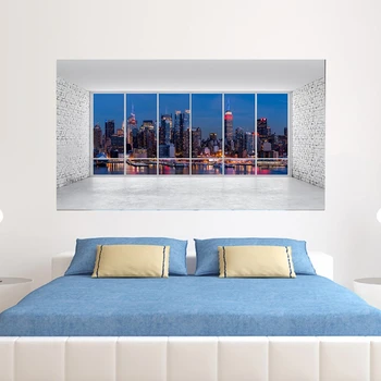 

Outside the Window 3D Headboard Wall Decal Art Vinyl Bedside Sticker Removable