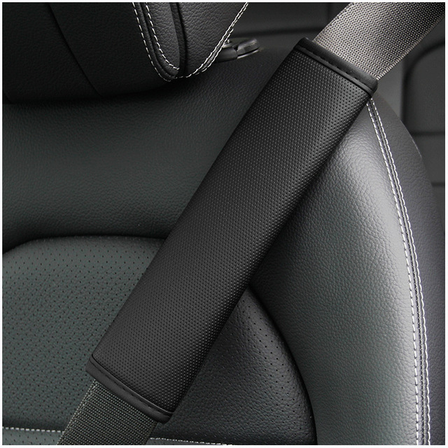 Seat Belt Cover PU Leather Breathable Universal Auto Seat Belt Covers Cushion Protector Safety Belts Shoulder Protection