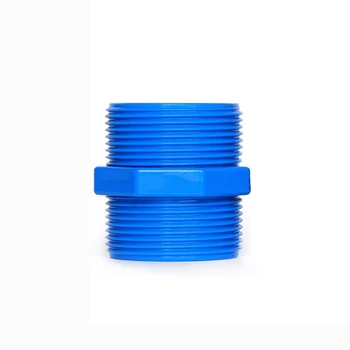 

1/2" 3/4" 1" 1-1/4" 1-1/2" BSP Male Thread Hex Nipple Union Blue PVC Pipe Fitting Coupler Adapter Water Connector