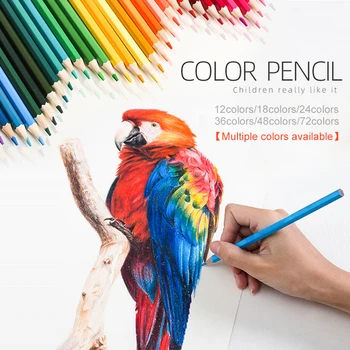 

Colored Pencil Set Wooden 18/36/48colors Writing Graffiti School Supplies Multifunctional Stationery Student Artist
