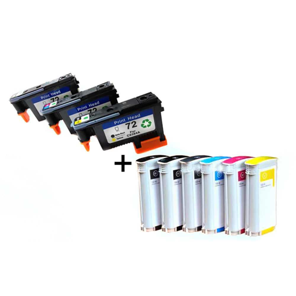 72 Печатающая головка+ Совместимый картридж для hp72 DesignJet T610 T770 T790 T795 T1100 T1120 T1120ps T1200 T1300 T1300ps T2300
