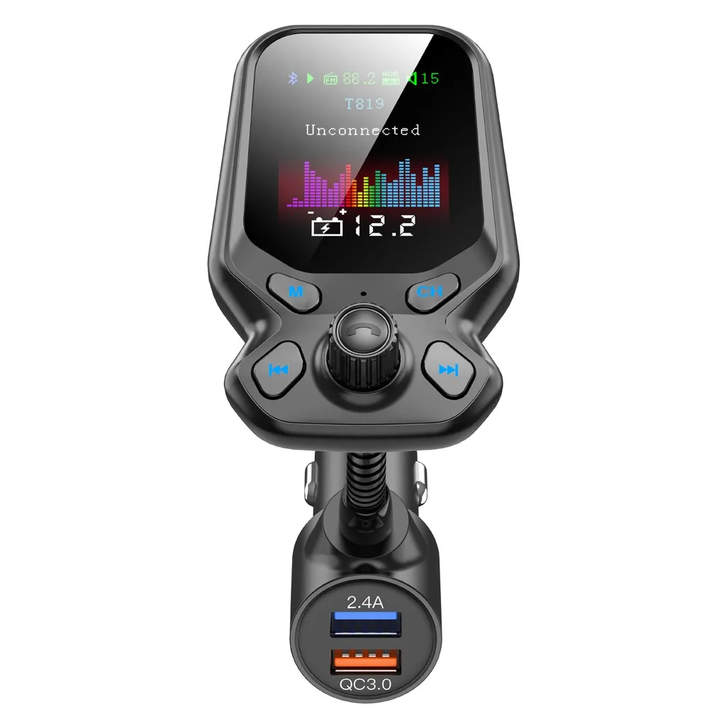 QC3.0 fm-передатчик Bluetooth радио передатчик адаптер автомобиля 1.77in цветной экран Поддержка U диск для музыки TF/SD слот для карт# G1