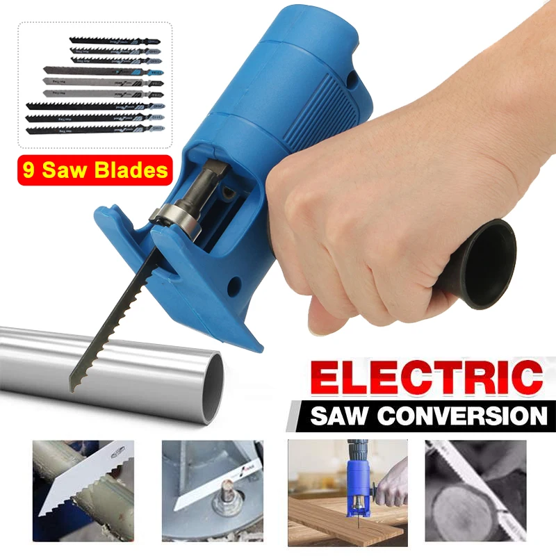 Taladro eléctrico modificado, hojas de sierra Sable, adaptador de accesorio  de sierra recíproca para corte de madera, herramienta de  carpintería|Sierras eléctricas| - AliExpress