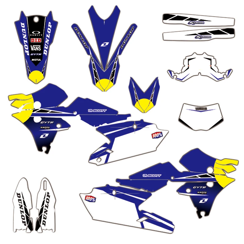 Полный набор графических наклеек для мотоциклов Yamaha WR250F 2015 2019 WR450F 2016 2018 YZ450FX