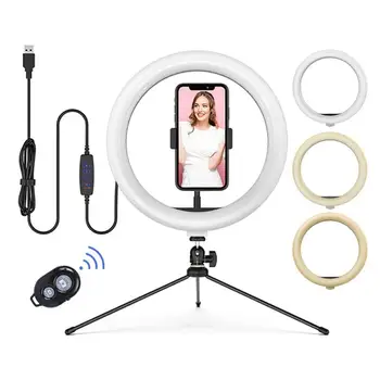 

10 inch 16 CM Studio LED selfie ring light with tripod YouTube Selfie Camera Phone ring lamp ring light with stand rim of light